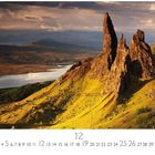 Texte: "Old Man of Storr", "12", "CASARES EDITION". Landschaft mit dramatischen Felsformationen und Lichtspielen.
