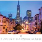 "San Francisco bei Nacht" zeigt beleuchtete Straßen und Gebäude, darunter die Transamerica Pyramid im Zentrum.