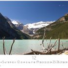 "Lake Louise" und "CASARES EDITION" sind vermerkt. Malerische Berglandschaft, türkisfarbener See, Treibholz im Vordergrund.