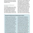 Seite 18, Überschrift: "Das Prinzip der Bahnung und Hemmung", Text beschreibt Gehirnfunktionen und das Beispiel des Himbeerenpflückens.