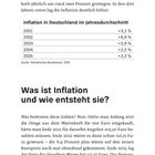 Inflation in Deutschland im Jahresdurchschnitt: 2021 +3,1 %, 2022 +6,9 %, 2023 +5,9 %, 2024 +2,2 %, 2025 +2,2 %.