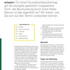 "Das sollten Sie vor dem Notartermin wissen" steht oben. Themen darunter: Notarwahl, Kaufvertrag, Grundschuld, Zubehör, Reihenfolge.