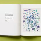 „DER WINTER“: Ein Gedicht über die Stille der Natur, Ruhe und Veränderung. Daneben eine abstrakte bunte Zeichnung.