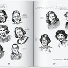 Illustration von Mädchengesichtern mit Namen: Susan Mills, Jean Strahle, Shirley Davis, Winona Newhouse, u.a.