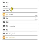 Kalender für Dezember mit Adventstagen, Nikolaus, Weihnachten. Comic Illustration: Zwei Figuren diskutieren über Buch und Karte.