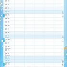 Kalender für Dezember, mit Wochentagen und Feiertagen wie Nikolaus, Weihnachten und Silvester; blau-goldenes Design.