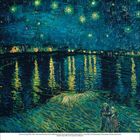 "Vincent van Gogh, Sternennacht über der Rhone, 1888. Dezember 2023. Kalenderdarstellung einer nächtlichen Flusslandschaft."