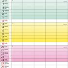 Kalender für Dezember 2027. Wochentage und Daten sind farblich codiert. Notizfeld unten.