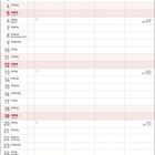 "Dezember" steht prominent oben. Ein Kalender mit Rehen als Dekoration. Daten und Tage untereinander.