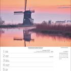 Kalendereintrag für November 2027 mit Wochentagen. Bild zeigt eine Windmühle in Broekmolen, Niederlande, bei Sonnenuntergang.