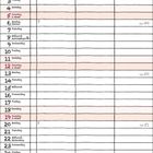 Dezember 2027 Kalender, handgezeichnete Weihnachtssymbole oben, Wochenbeginn Donnerstag. Feiertage rot markiert.