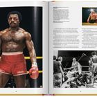 Carl Weathers als Apollo Creed. Szenenbeschreibungen aus einem Boxfilm. Fotos: Boxer im Ring, Weathers in roten Shorts.