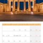 Kalenderseite für Dezember 2027; oben beleuchtetes Brandenburger Tor nachts.