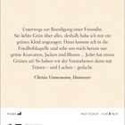 Text über Beerdigung: Grün als Erinnerung. Datum: 15. April, Donnerstag. Astrologisches Zeichen: Widder. Logo: DIE ZEIT.