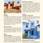 Zahlreiche Reiseziele und ihre Beschreibungen: Aït Ben Haddou, Sanddünen, Straße der Kasbahs, Tanger, Chefchaouen und mehr.