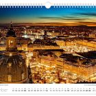 Kalenderseite mit "Dezember". Darunter Daten eines Monats. Bild zeigt Dresdner Weihnachtsmarkt bei Nacht.