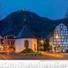 Siebengebirge - Marienkapelle in Bad Honnef mit Blick zum Drachenfels. Dezemberkalender 2027.