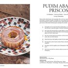 "PUDIM ABADE PRISCOS" ist das Hauptgericht. Links ist ein karamellisierter Kuchen auf einem gemusterten Teller.