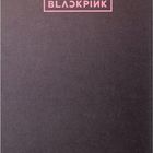 "BLACKPINK" in einem rosa Rahmen oben, "MOLESKINE" unten, beides auf schwarzem Hintergrund.