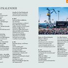 Eventkalender mit monatlichen Veranstaltungen und Links. Rechts ein Bild von einer großen Bühne mit "ELBJAZZ"-Schriftzug.