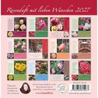 "Rosenduft mit lieben Wünschen 2027". Kalenderblätter mit Rosenfotos und Monaten. Verlagsinformationen am unteren Rand.