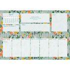 Kalender für April mit Wochentagen ab 29. März. Zitate und Notizfelder. Hintergrund mit floralen Mustern.