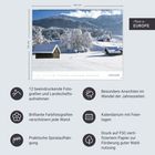 "Januar. Made in Europe. 12 beeindruckende Fotografien und Landschaftsaufnahmen. Kalender mit Feiertagen. Schnee."