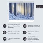 „12 beeindruckende Fotografien und Landschaftsaufnahmen. Brillante Farbaufnahmen verschönern jede Wand.“ Schneewald.