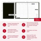 Termine 2027. Flexibler Einband, Kalenderansicht mit Feiertagen, FSC-Papier, europäische Herstellung.