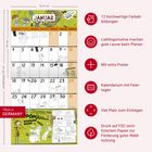 "12 hochwertige Farbbilder, Lieblingsmotive, extra Poster, Kalendarium mit Feiertagen, viel Platz, FSC-zertifiziert."