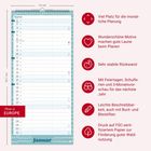Kalender für Januar mit Planungstipps: Viel Platz, schöne Motive, stabile Rückwand, Feiertage, einfache Beschreibbarkeit.