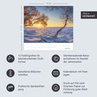 "Made in Germany"; "12 Farbfotografien im beeindruckenden Großformat"; Winterliche Landschaft mit Sonnenuntergang.