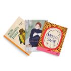 Drei Buchcover: "MEIN ALLERLIEBSTES ZUHAUSE", "Ich bin mutig", "Hugo sein". Illustrationen ergänzen die Texte.