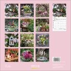 Kalenderblatt: Januar 2024 mit Blumenschmuck und Gartenbildern. KORSCH VERLAG Logo unten.