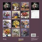 Kalender "Januar 2027", KORSCH VERLAG Logo, 12 Fotos von Blumengestecken in Vasen auf purpurnem Hintergrund.