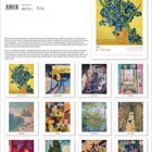 Texte: "Art Poster", "Vincent van Gogh", "Wassily Kandinsky", "Gustav Klimt", "Claude Monet". 

Beschreibung: Eine Sammlung von Kunstwerken, jedes mit lebendigen Farben und einzigartigem Stil.