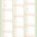 Kalender für Januar bis März 2028, mit Wochentagen und Notizbereich. Oben fünf einfache Topfpflanzen-Illustrationen.