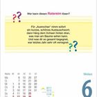 Text: "Wer kann diesen Ratereim lösen?" und ein Reim über "Auerochse". Kalender: Montag, 6. Dezember.