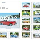 "Volvo 1967 P 1800 S. Oldtimer, Gerhard Müller-Brunske. Bilder von verschiedenen Oldtimern auf einem Kalender."