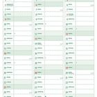 Kalender für Januar bis März 2028. Tage und Wochentage in Spalten dargestellt. Feiertage sind farblich markiert.