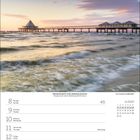 "Nord & Ostsee 2027, North and Baltic Sea" steht auf einem Kalendercover, das einen Strand mit Strandkörben zeigt.