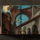 "Northern Sir", "Albrecht Dürer", "II. THE ESTABLISHMENT OF THE WORKSHOP 1494-1499". Geöffnetes Buch mit mittelalterlichen Szenen.