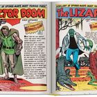 Links: "Doctor Doom", rechts: "The Lizard", es sind Comics von Spider-Mans berühmten Gegnern.