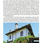 Text über territoriale Kämpfe im Balkan, darunter ein Foto eines traditionellen Hauses in Bozhentsi.