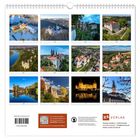 Kalender mit zwölf Luftaufnahmen von Schlössern, ISBN, Preis 17,90 EUR, K4 Verlag Dresden, Kontaktinfo und Webseite.