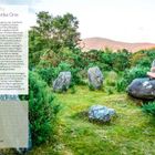 "Unsere besten Tipps für heilige Stätten und antike Orte" ist der Titel. Eine Person meditiert auf einem großen Stein umgeben von Büschen.