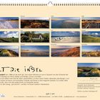 "SYLT die INSEL" ist handgeschrieben. Fotos von Sylt zeigen verschiedene Monate. Jeder Monat präsentiert eine Landschaft.