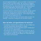 Ein blauer Hintergrund mit Text über ein Buch mit Geschichten für Senioren, die lustig und leicht verständlich sind. Oben Links ein Logo von SingLiesel.