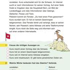 „Medien und Technik“, „Sicher unterwegs im Internet“. Ein Schüler sucht online Infos über die Schweiz und stößt auf Betrug.
