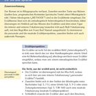 3.6 Stil und Sprache. Zusammenfassung: Der Roman ist in Alltagssprache verfasst. Erzählerperspektive: Überwiegend personale Erzählperspektive.
